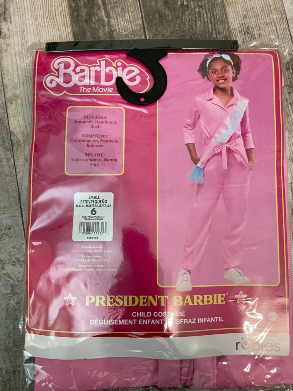 Barbie Pink Jumpsuit Costume with Sash and Headband